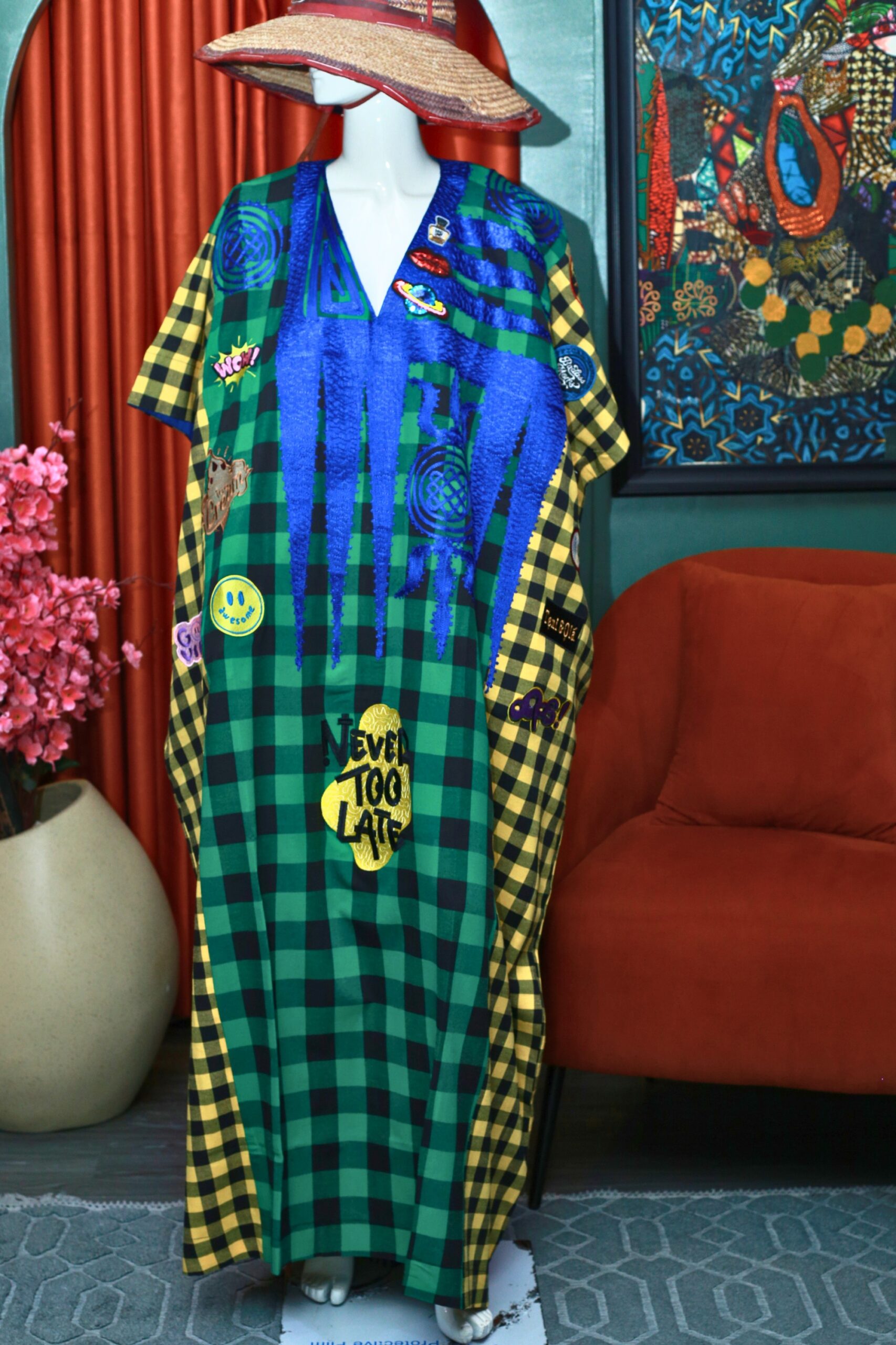 f4f9d2bc-b42c-4070-913c-641a5eadfe4d Z kaftan (Check Series) - Image 1